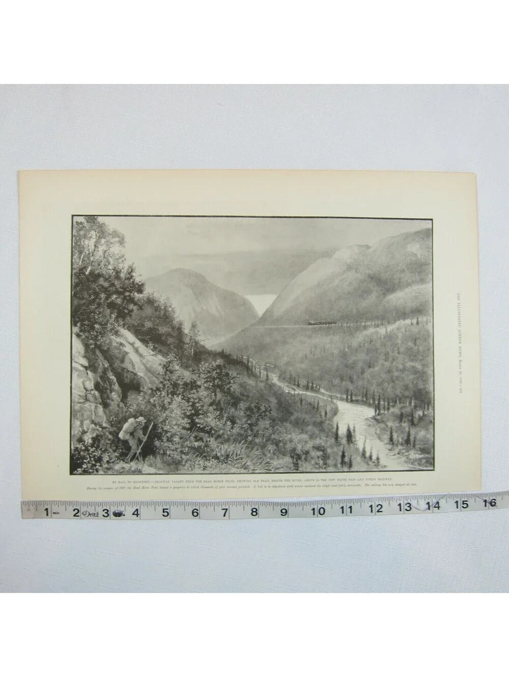 Antique 1899 Print Canada By Rail to Klondike, Skagway, White Pass Yukon Train